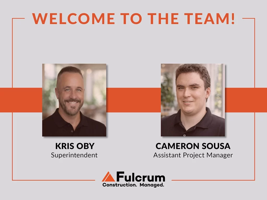 Fulcrum Associates welcomes new team members Kris Oby and Cameron Sousa