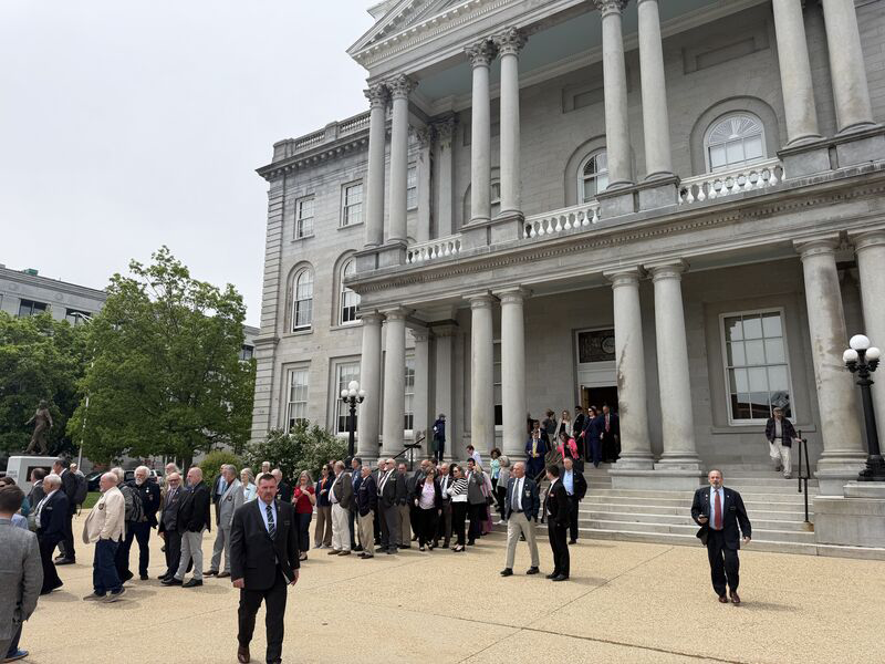 Construction industry professionals gathered at the New Hampshire State House in Concord