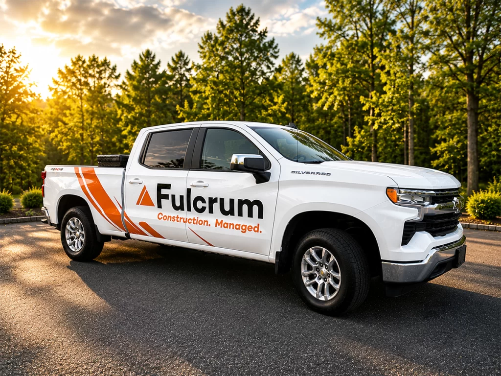 New Fulcrum Associates company truck with updated branding