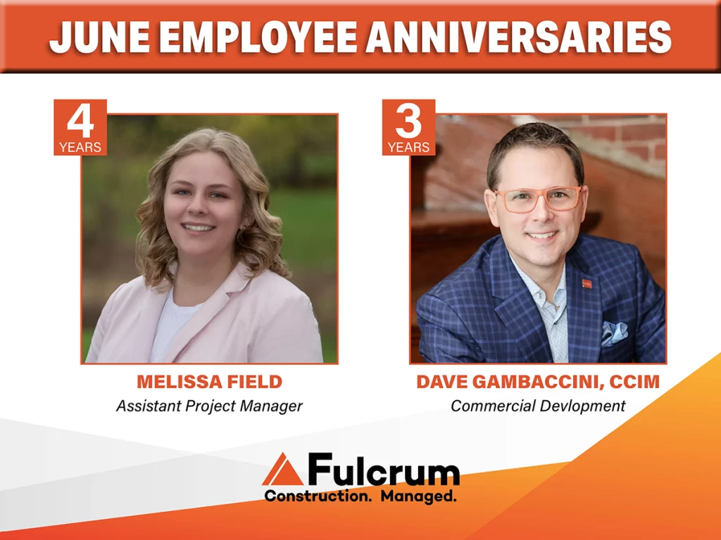 Melissa Field and Dave Gambaccini Celebrate Fulcrum Work Anniversaries
