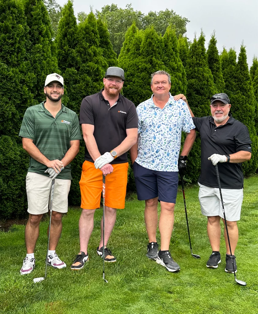 Fulcrum Associates team members and industry partners at the 2026 AGC of NH Golf Tournament.